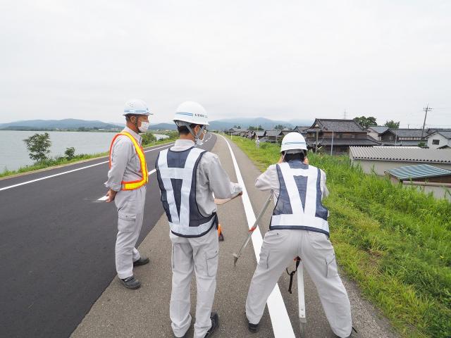 現場での測量体験